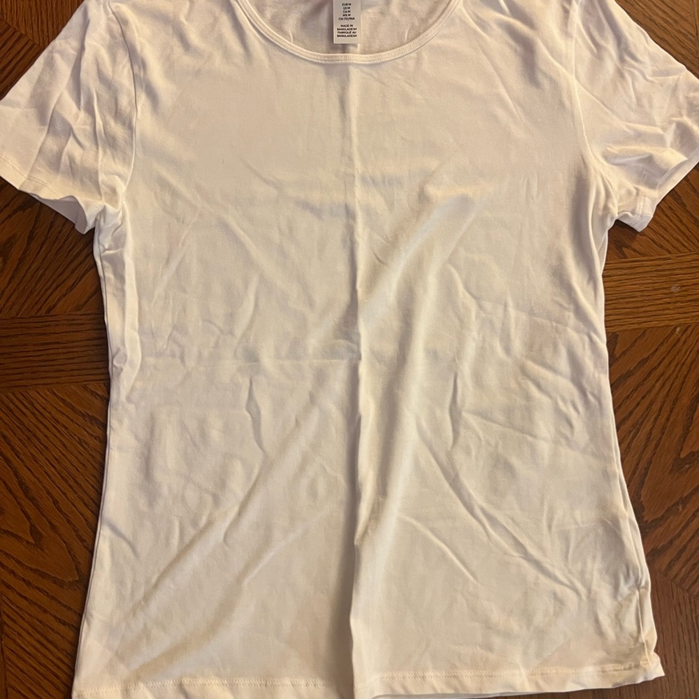 H&M White Short Sleeve Tee